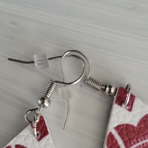 Football NFL faux leather double sided dangle earrings NWOT - Picture 3 of 5